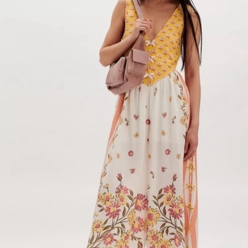 FREE PEOPLE BALI HONEYDEW JUMPSUIT MEDIUM